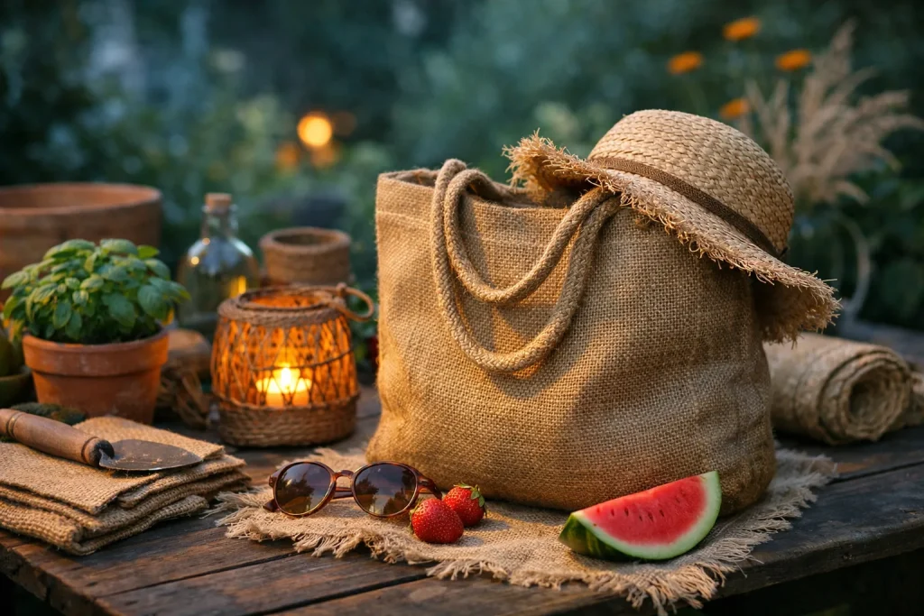 Éco-chic et tendance : la toile de jute illumine votre été