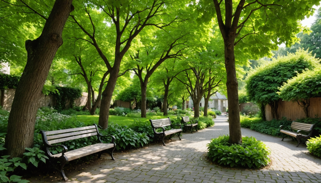 Parcs ombragés – jardins et promenades matinales
