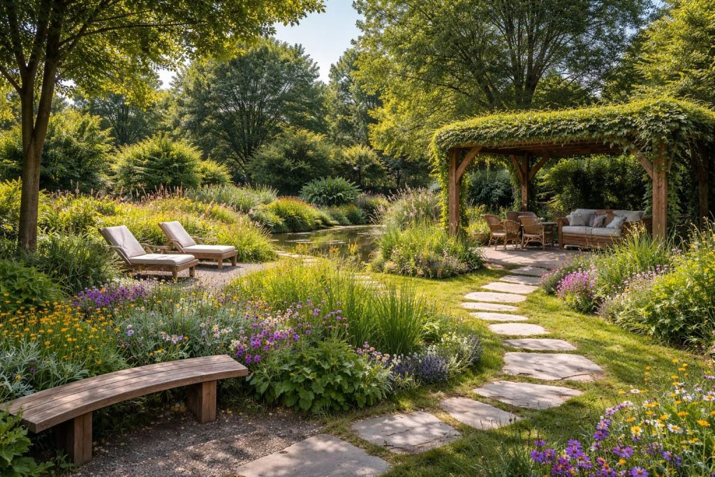 Créer un jardin paysager à Rueil avec des espaces verts écologiques et des zones de détente