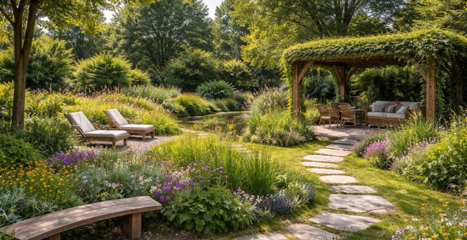 aménagez un jardin paysager à rueil alliant espaces verts écologiques et zones de détente pour un extérieur harmonieux et respectueux de l'environnement.