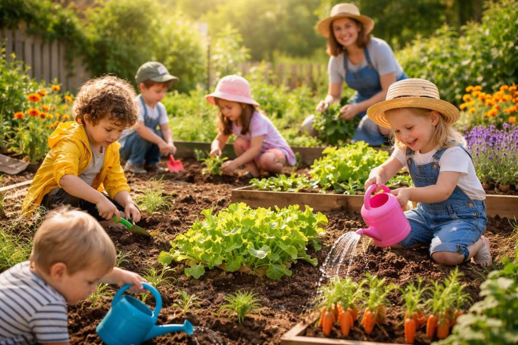 Initier les tout-petits au jardinage bio développe responsabilité écologique