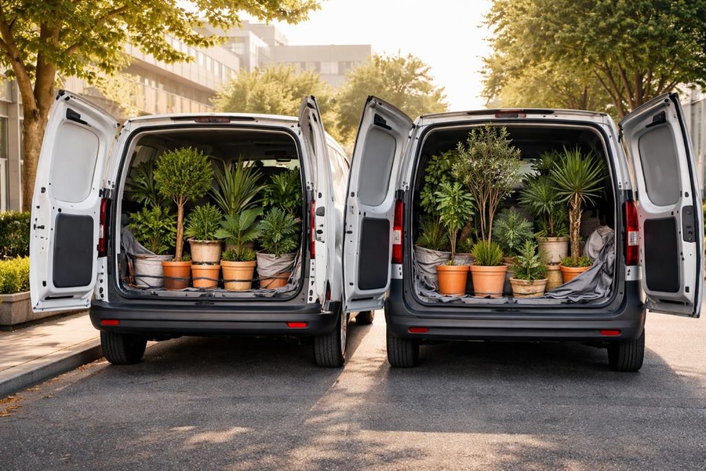 Transporter vos plantes en toute sécurité avec Renault Kangoo et Citroën Berlingo utilitaire