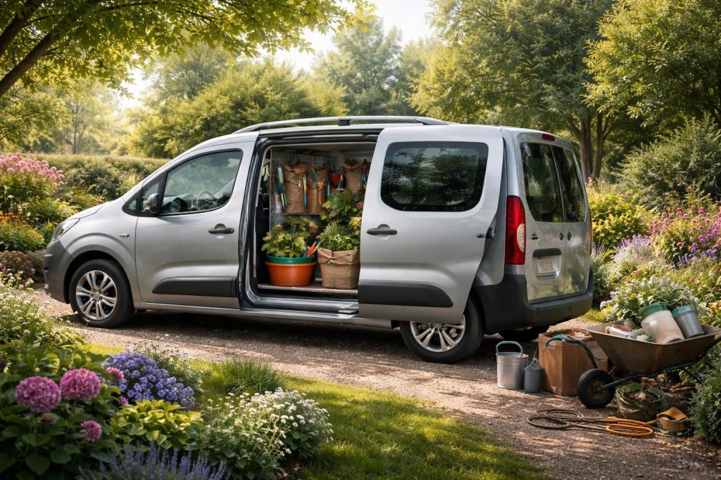 Transporter vos plantes et outils de jardinage avec Renault Kangoo ou Citroën Berlingo