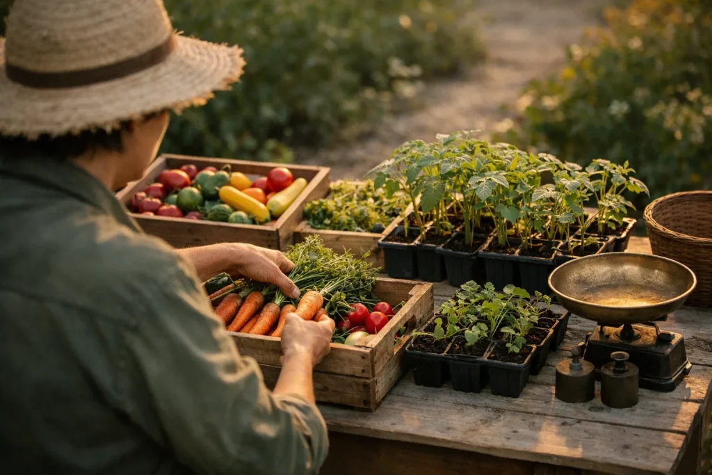 Vendre ses légumes ou ses plants au jardin : ce que dit la loi